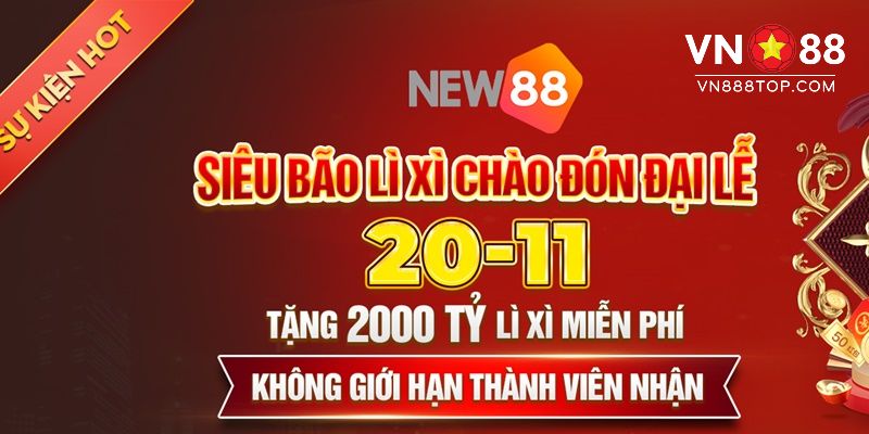 New88 – Hoàn 100% tiền cược trong 2 ngày