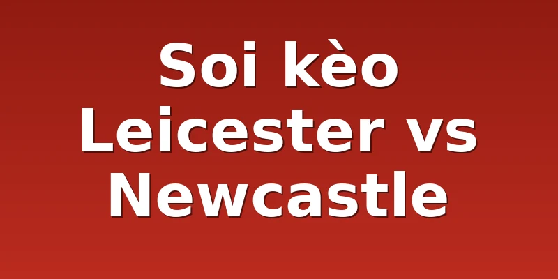 Soi kèo Leicester vs Newcastle