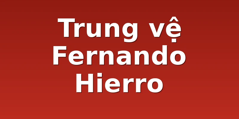 Trung vệ Fernando Hierro