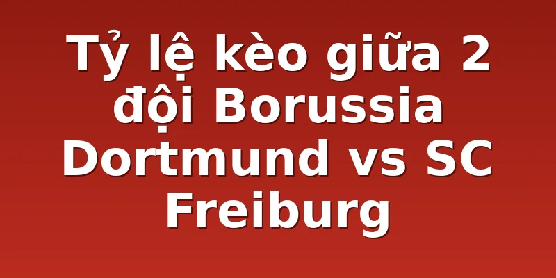 Tỷ lệ kèo giữa 2 đội Borussia Dortmund vs SC Freiburg