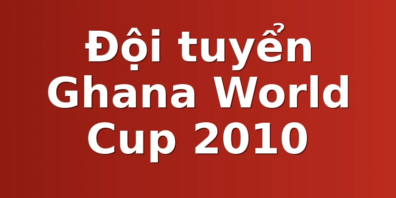 Đội tuyển Ghana World Cup 2010